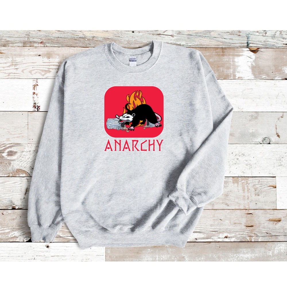 Custom Sublimated Anarchy Opossum Sweatshirt